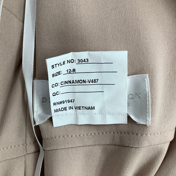 NEW Dessy Collection Size 12 Elle Sequin Cowl Back Cinnamon Dress $292 msrp J2-6 - Picture 6 of 10